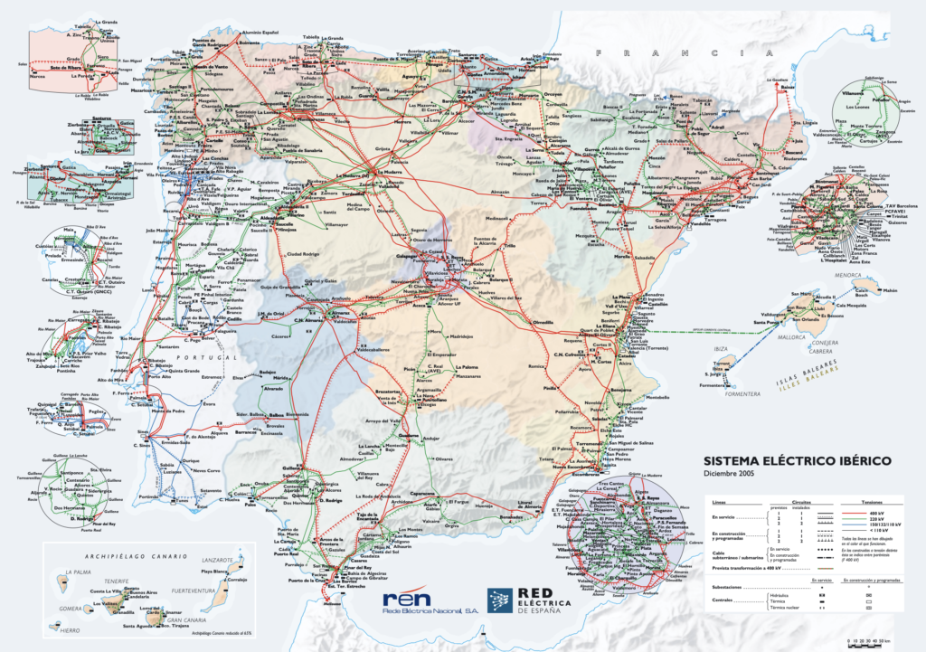 Mapa Zero energético Península Ibérica