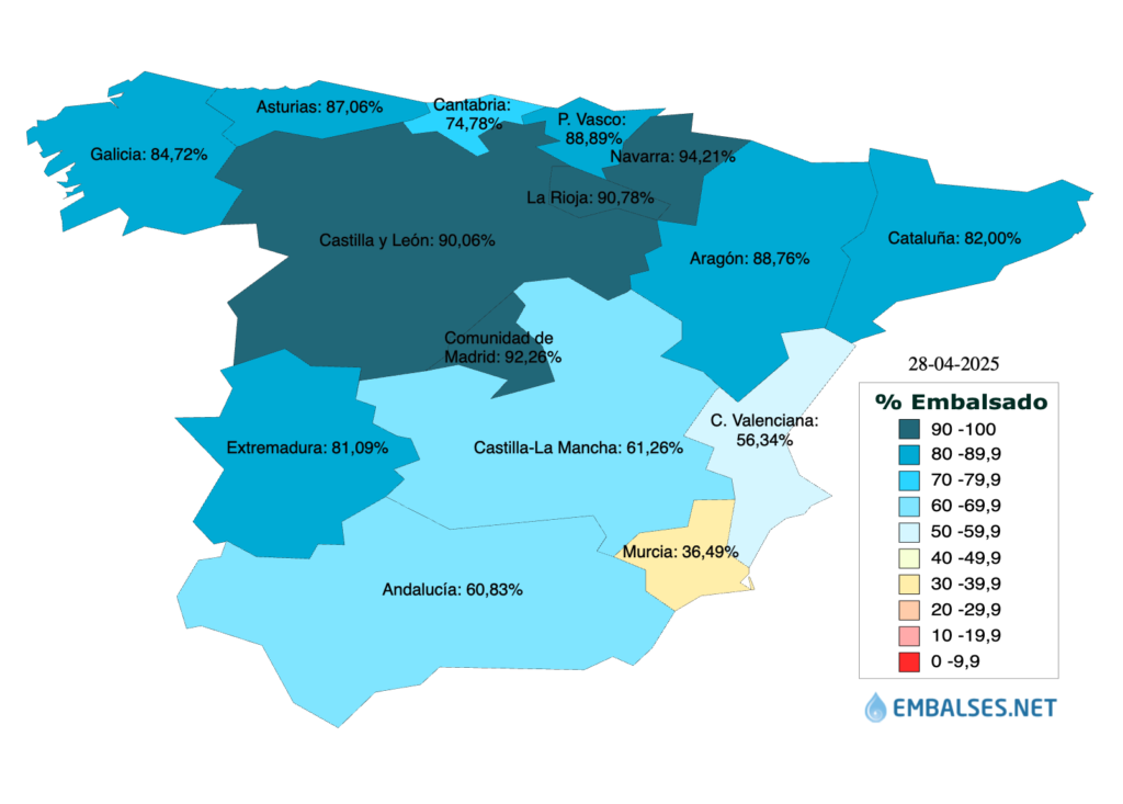 Mapa de reservas por CCAA semana 17